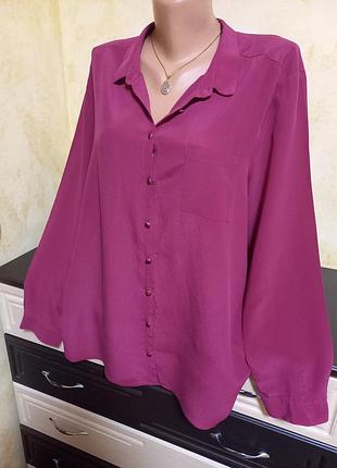 Блуза des petits hauts 100% шелк дорогой французский бренд l-xl