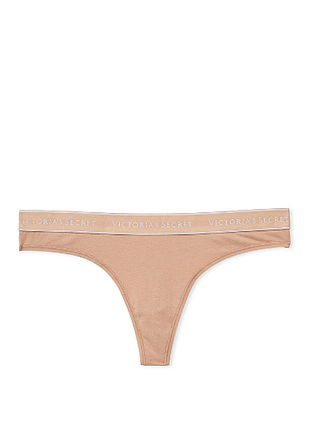 Victoria's secret трусики стринги stretch cotton  logo cotton thong panty