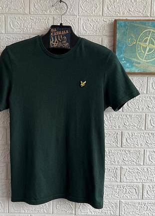 Футболка lyle & scott базовая зеленая рс