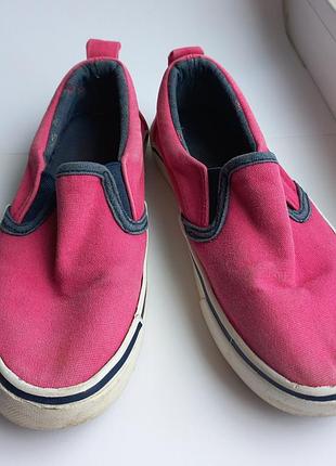 Розовые слипоны кеды на девочку