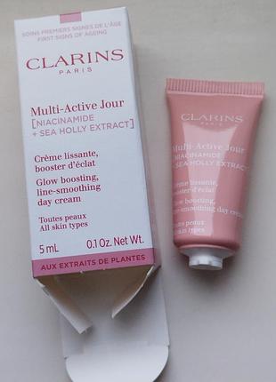 Разглаживающий и освещающий крем clariнс multi-active day cream all skin types
