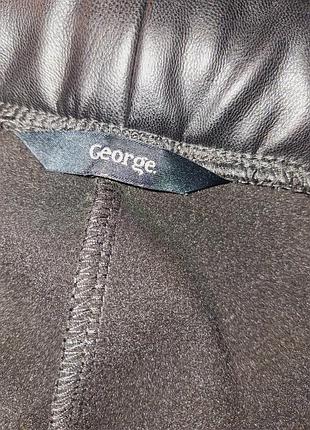 Качественные утепленные лосины леггинсы кожаные подростковые george 12-13 черные8 фото