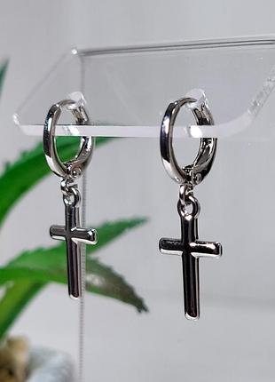 Сережки хрестики xuping