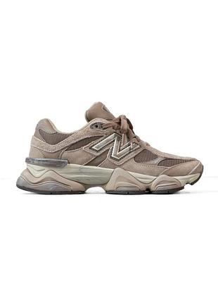 Кроссовки new balance 9060 brown mushroom beige mushroom