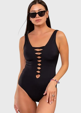 Цельный слитный  купальник z.five  черный 44 46 48 50 52 р 74434мш