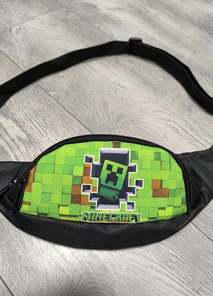 Дитяча сумка бананка майнкрафт minecraft для хлопчика
