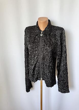 Joseph ribkoff черная рубашка топ блуза жатая винтаж ретро 90е готик готичная