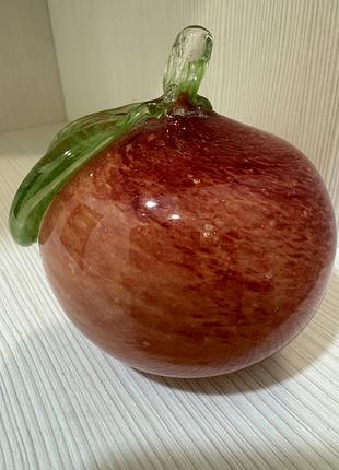 Скляне яблуко 🍎, кольорове скло, декор, сувенір