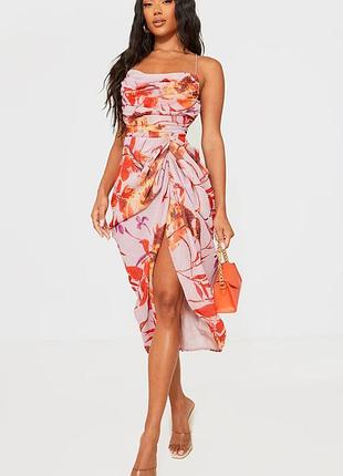 Распродажа платье prettylittlething миди драпировка