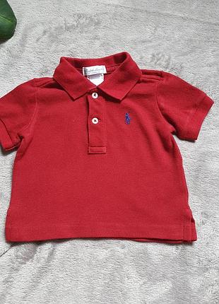 Хлопковая брендовая футболка polo ralph lauren на 3мес.3 фото