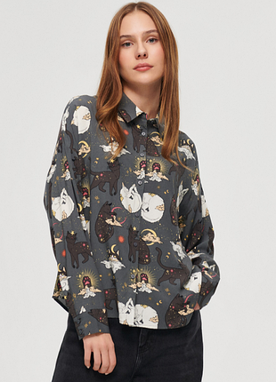 Рубашка с кошачьими мотивами house р.s