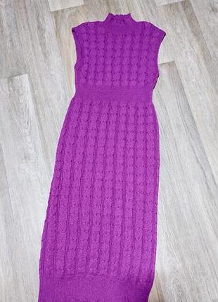 Женское трикотажное платье гольф, сарафан женский вязаный, женская одежда