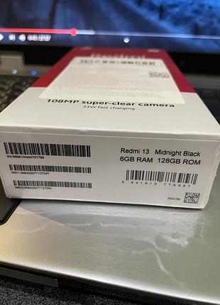Смартфон xiaomi redmi 13 6/128gb midnight black