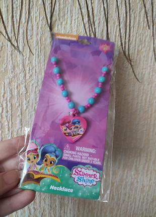 Дитячі буси намисто shimmer & shine шимер і шайн disney .є різні варіанти героїв.