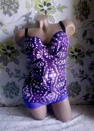 Купальный верх майка танкини на косточках 80е