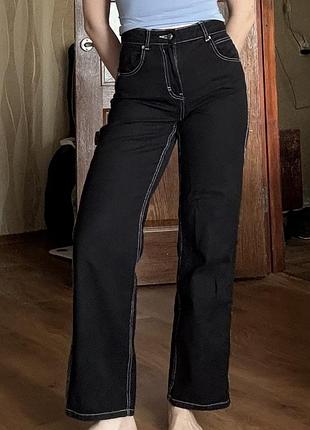 Трендовые джинсы с контрасными швами y2k опиум sk8 rare