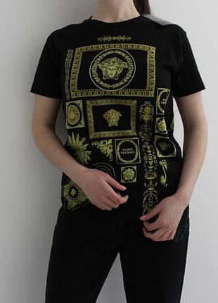 Жіноча футболка з принтом versace made in italy,нова,оригінал