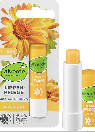 Бальзам для губ з календулою alverde naturkosmetik lippenpflege calendula, 4,8 g