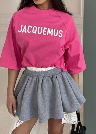 Футболка рожева оверсайз jacquemus