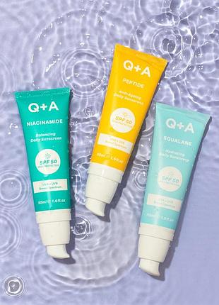 Q+a spf50 сонцезахисний солнцезащитный крем спф50 сзф50