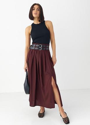 Спідниця міді зі складками