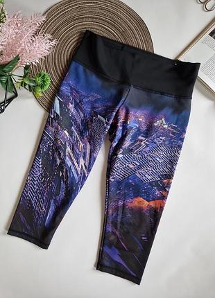 Adidas techfit крутые спортивные капри р. с 34-36