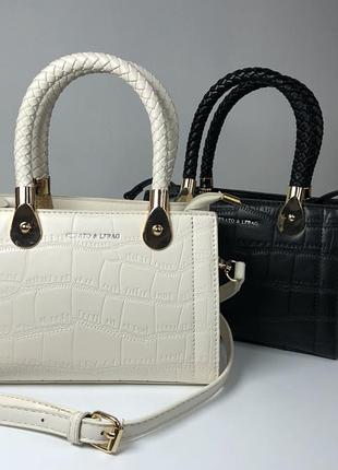 Сумка жіноча з тисненням крокодилячої шкіри