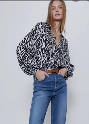 Блуза zara, 100%-віскоза/ р.44-46