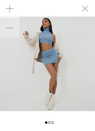 Блакитна міні спідниця ego 3