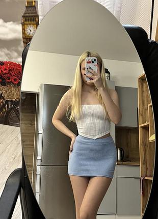 Блакитна міні спідниця ego