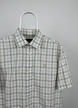 Рубашка в клетку с коротким рукавом fred perry