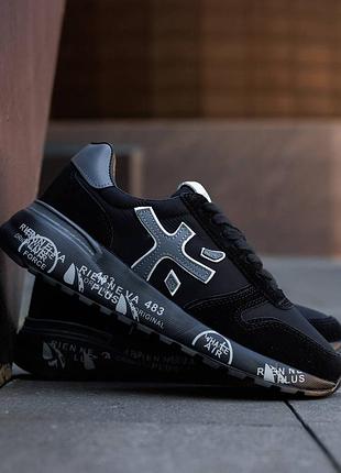 Кроссовки premiata mick black dark blue