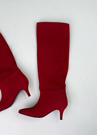 Женские сапоги из натуральной замши. 36-40р