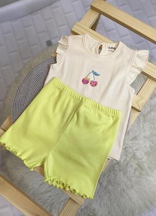 Літні костюми в рубчик для дівчаток