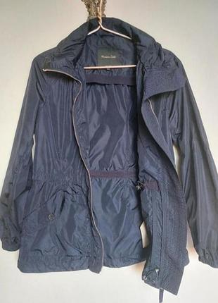 Брендовая темно- синяя ветровка, куртка,дождевик, massimo dutti2 фото