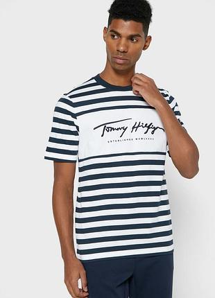 Оригінальна футболка в смужку tommy hilfiger
