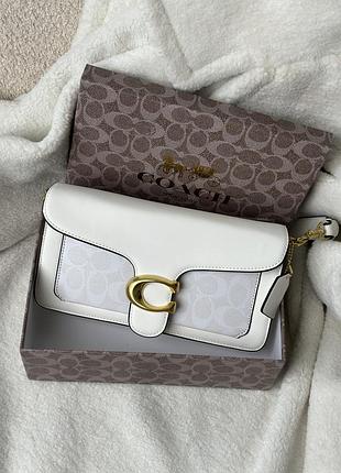Сумка жіноча coach молочна