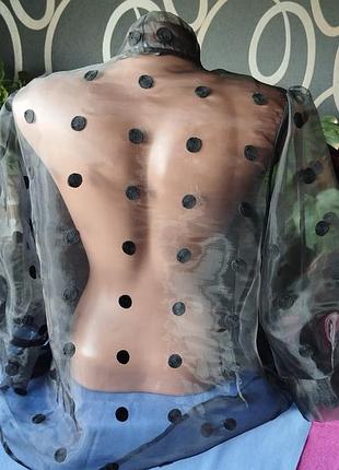 Блуза из органзы, брендовая, стильная
