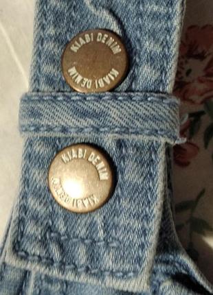 Джинсовий сарафанчик з чотирма карманами 5