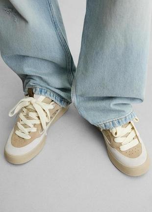 Стильные кроссовки из натуральной кожи zara