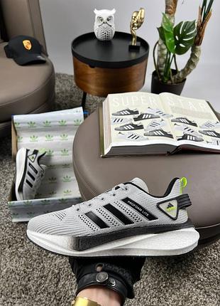 Мужские кроссовки nero adidas profoam lite grey white lime