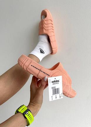 Женские шлепанцы adidas adilette slides peach скидка sale / smb