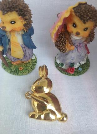 Вiнтажна брош "зайчик"