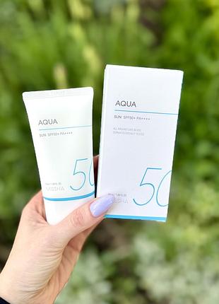 Missha солнцезащитный гель крем aqua spf50+, 50 мл