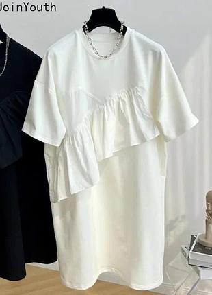 Платье свободного кроя, туника, платье платье