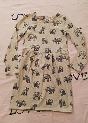 Платье с животными