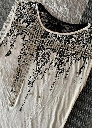 Pinko том с кружевом и камнями. м