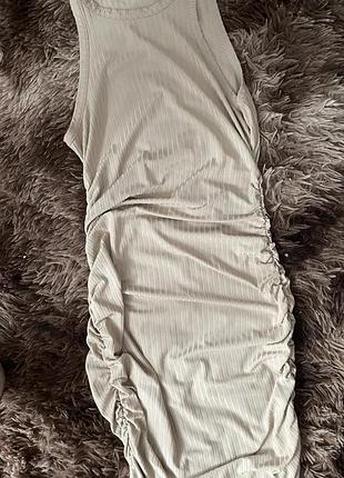 Трендове плаття shein капучинового кольору на резинках