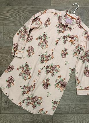 Одяг для дому/сукня-сорочка байкова/ночнушка sleep lounge/bhs п. 10/м/38-12/l/40