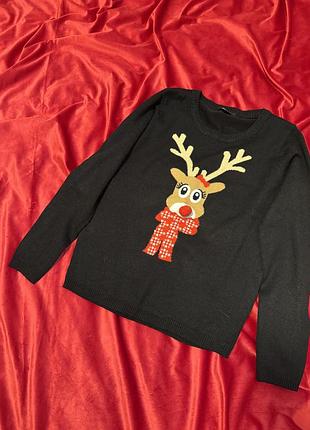 Красивый новогодний детский свитер или маленький размер